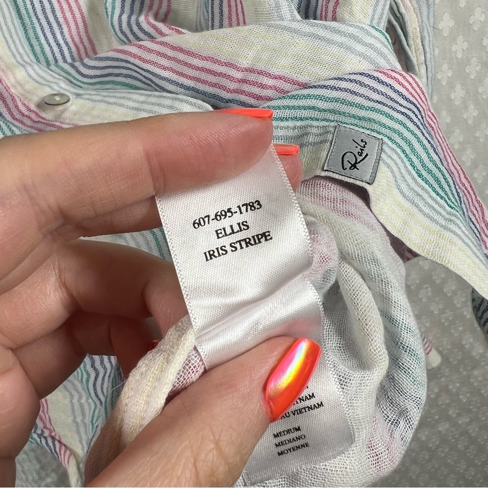 Rails Ellis Stripe Button Down‎ Cotton Top - image 5